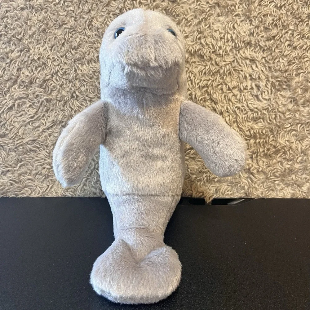 Baby Manatee Plush The Petting Zoo Stuffed Animal Realistic Toy Blue Eyes 2017